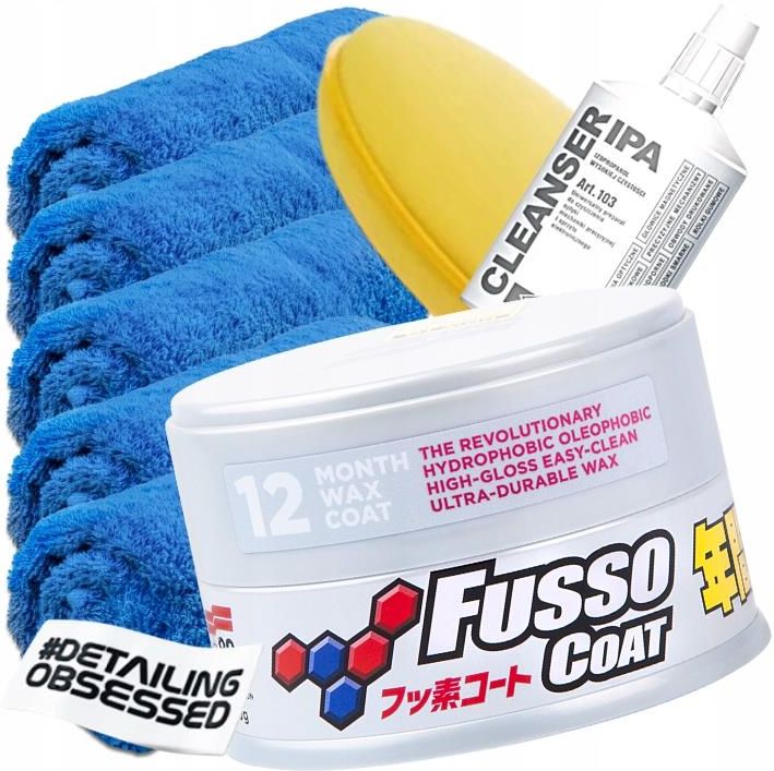 Soft99 Fusso Coat 12 Months Light Colour, wosk samochodowy 200 g do jasnego lakieru